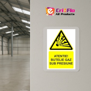 Indicator Atentie butelie gaz sub presiune indicator de avertizare, Sticker autocolant - Img 4