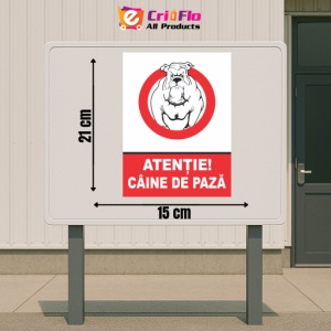 Indicator Atentie caine de paza, Sticker autocolant - Img 2