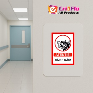 Indicator Atentie caine rau, Sticker autocolant - Img 5