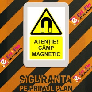Indicator Atentie camp magnetic indicator de avertizare, Sticker autocolant - Img 3