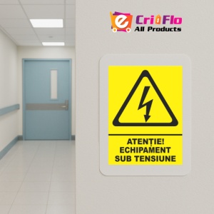 Indicator Atentie echipament sub tensiune, Sticker autocolant - Img 5