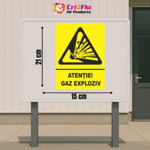 Indicator Atentie gaz exploziv, Sticker autocolant - Img 2