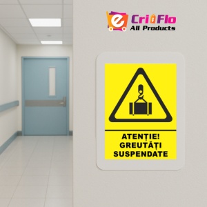 Indicator Atentie greutati suspendate, Sticker autocolant - Img 5