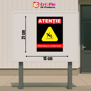 Indicator atentie pardoseala alunecoasa, Sticker autocolant - Img 2