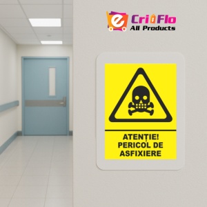 Indicator Atentie pericol de asfixiere, Sticker autocolant - Img 5