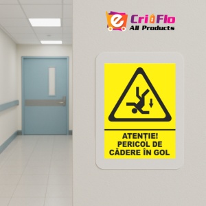 Indicator Atentie pericol de cadere in gol, Sticker autocolant - Img 5