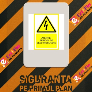 Indicator Atentie pericol de electrocutare, Sticker autocolant - Img 3