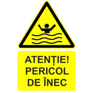 Indicator Atentie pericol de inec indicator de avertizare, Sticker autocolant