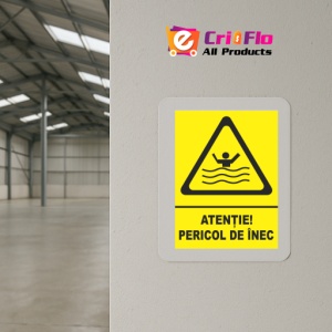 Indicator Atentie pericol de inec, Sticker autocolant - Img 4