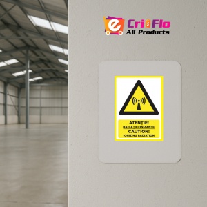 Indicator Atentie radiatii ionizante caution ionizing radiation, Sticker autocolant - Img 4