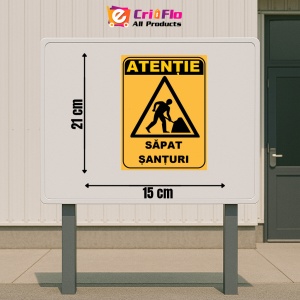 Indicator Atentie sapat santuri, Sticker autocolant - Img 2