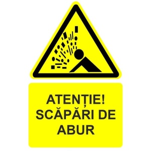 Indicator Atentie scapari de abur indicator de avertizare, Sticker autocolant