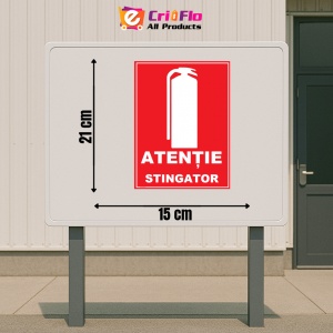 Indicator Atentie stingator, Sticker autocolant - Img 2
