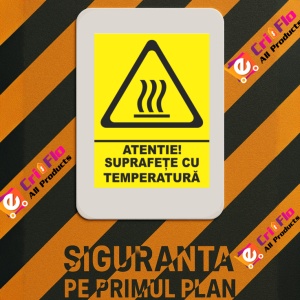Indicator Atentie suprafete cu temperatura, Sticker autocolant - Img 3
