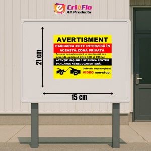Indicator avertisment pentru parcarea neregulamentara, Sticker autocolant - Img 2