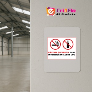 Indicator Bautura si fumatul sunt interzise in acest loc, Sticker autocolant - Img 4