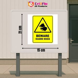 Indicator Beware Guard Dogs Sign, Sticker autocolant - Img 2