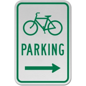 Indicator Bicycle Parking Right Arrow Sign, Sticker autocolant