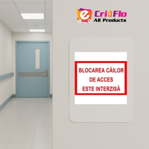 Indicator Blocarea cailor de acces este interzisa, Sticker autocolant - Img 5
