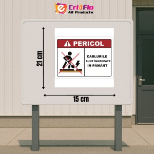 Indicator Cablurile sunt ingropate in pamant, Sticker autocolant - Img 2