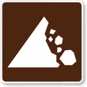 Indicator Caderi pietre, Sticker autocolant