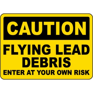 Indicator Caution Flying Lead Debris Sign, Sticker autocolant