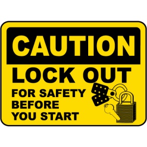 Indicator Caution Lockout For Safety Sign, Sticker autocolant