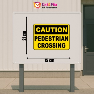 Indicator Caution Pedestrian Crossing Sign, Sticker autocolant - Img 2