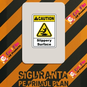 Indicator Caution Slippery Surface Sign, Sticker autocolant - Img 2