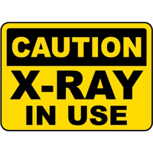 Indicator Caution X-Ray In Use Sign, Sticker autocolant