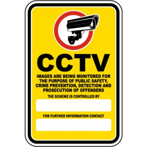 Indicator CCTV Images Are Being Monitored Sign, Sticker autocolant