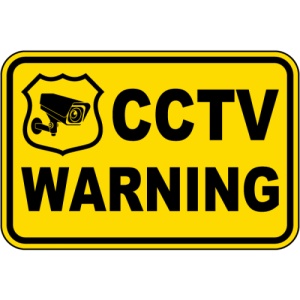 Indicator CCTV Warning Sign, Sticker autocolant