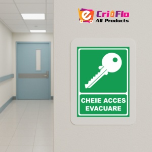 Indicator Cheie acces evacuare, Sticker autocolant - Img 5