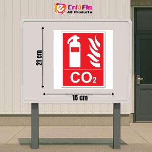 Indicator CO2 EXTINGUISHER SIGN, Sticker autocolant - Img 2