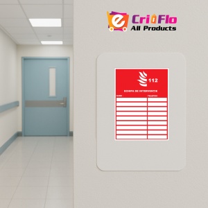 Indicator Cu echipa de interventie in caz de incendiu, Sticker autocolant - Img 4