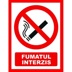 Indicator Cu fumatul interzis, Sticker autocolant
