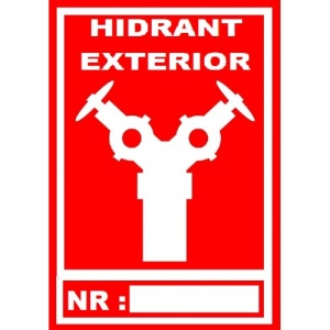 Indicator Cu hidrant exterior personalizata, Sticker autocolant