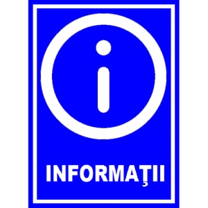 Indicator Cu informatii, Sticker autocolant