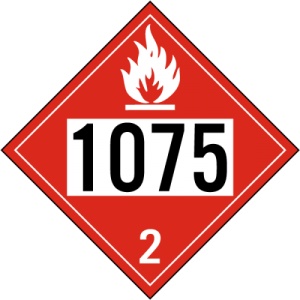 Indicator Cu nr 1075 pentru gaz inflamabil clasa 2, Sticker autocolant