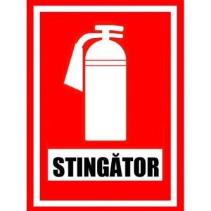 Indicator Cu stingator, Sticker autocolant