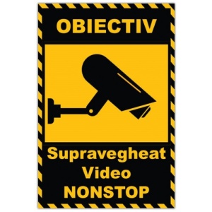 Indicator Cu video non-stop, Sticker autocolant