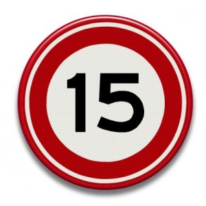 Indicator cu viteza maxima de 120 km pe ora, Sticker autocolant