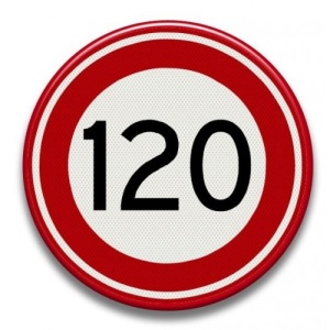 Indicator cu viteza maxima de 60 km pe ora, Sticker autocolant