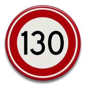 Indicator cu viteza maxima de 80 km pe ora, Sticker autocolant