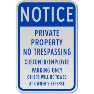 Indicator Customer Employee Parking Only, Sticker autocolant