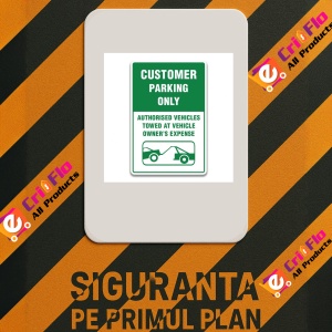 Indicator CUSTOMER PARKING ONLY SIGN, Sticker autocolant - Img 2