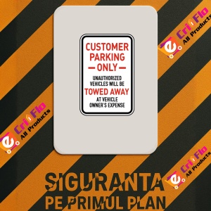 Indicator Customer Parking Only Signs, Sticker autocolant - Img 2
