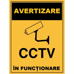 Indicator De avertizare CCTV in functiune, Sticker autocolant
