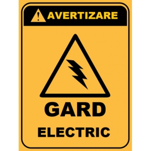 Indicator De avertizare gard electric, Sticker autocolant