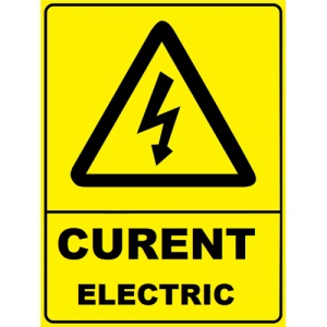Indicator De avertizare pentru curent electric, Sticker autocolant